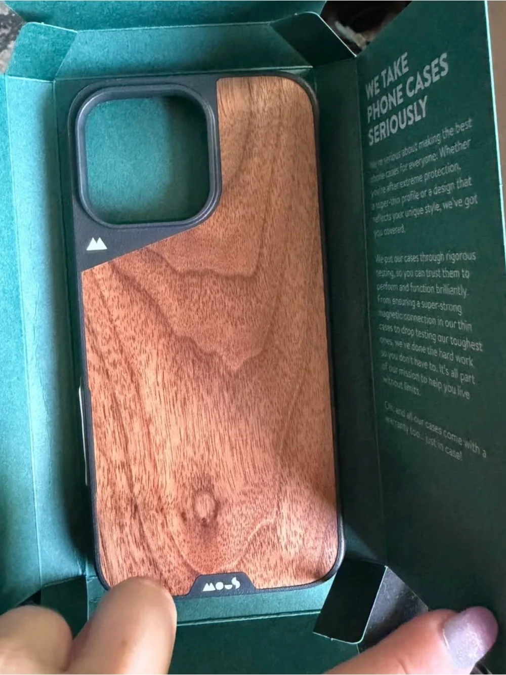 Wood-Pattern Phone Case in Brown by Mous - Protective Smartphone Cover